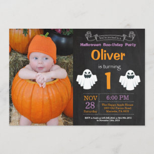 Invitation photo pour l'anniversaire d'Halloween