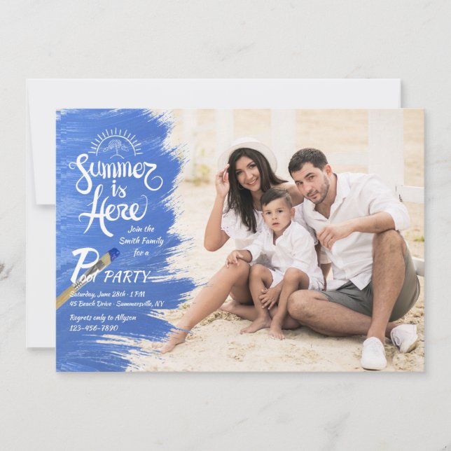 Invitation photo pour l'arrivée de l'été (Devant)
