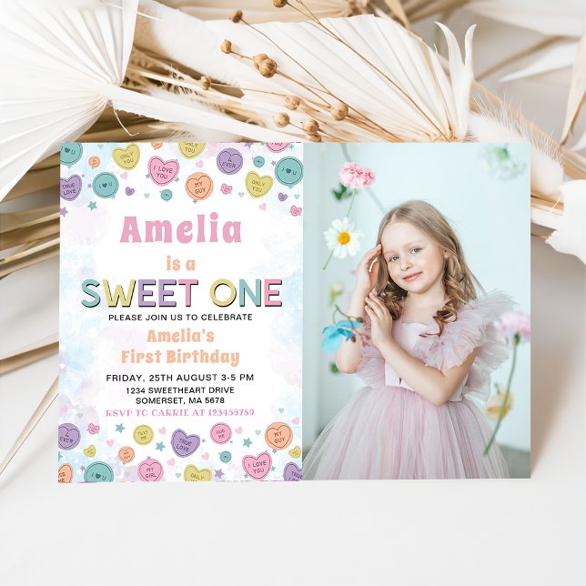 Invitation photo pour le 1er anniversaire de la Sa (Créateur téléchargé)