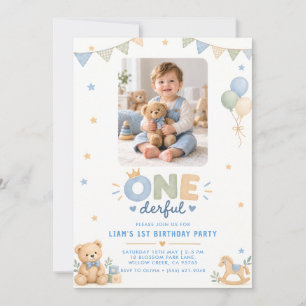 Invitation photo pour le 1er anniversaire de Nouno