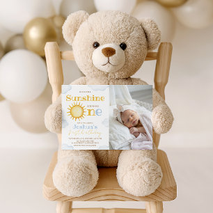 Invitation photo pour le 1er anniversaire de Sunsh