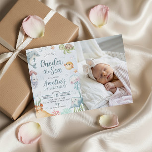 Invitation photo pour le 1er anniversaire d'Ocean