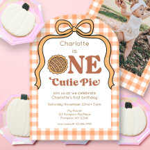 Invitation photo pour le 1er anniversaire "One Cut