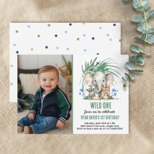 Invitation photo pour le 1er anniversaire Wild One