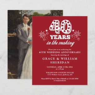Invitation photo pour le 40e anniversaire de Budge