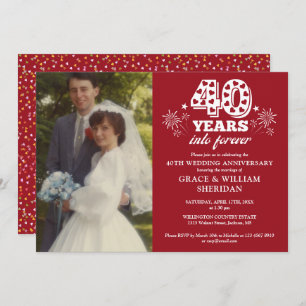 Invitation Photo pour le 40e anniversaire du Mariage
