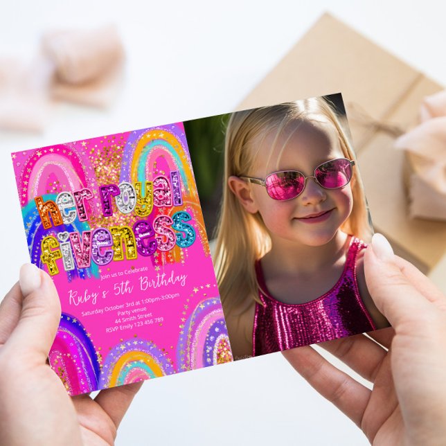 Invitation photo pour le 5e anniversaire de Royal  (Créateur téléchargé)
