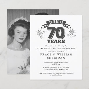 Invitation photo pour le 70e anniversaire