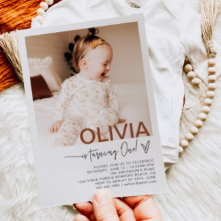 Invitation photo pour le premier anniversaire