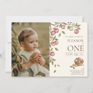 Invitation Photo pour le Premier Anniversaire Appl