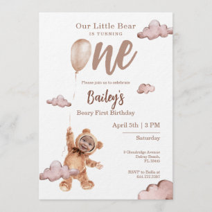 Invitation photo pour le premier anniversaire de B