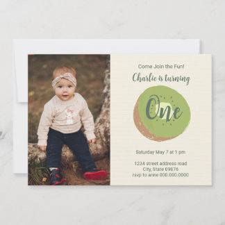 Invitation photo pour le premier anniversaire de K