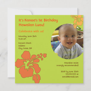 Invitation photo pour le premier anniversaire de L