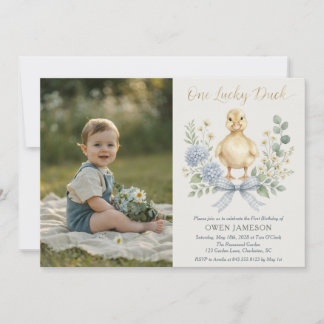 Invitation photo pour le premier anniversaire d'un