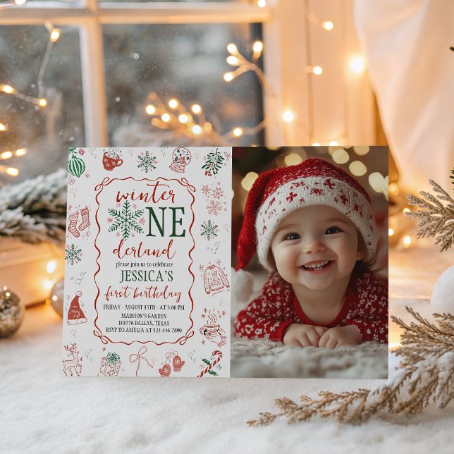 Invitation photo pour le Winter ONEderland (Créateur téléchargé)