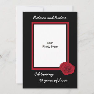 Invitation photo pour les 30 ans de mariage