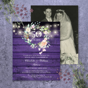 Invitation photo pour les 50 ans de mariage Budget