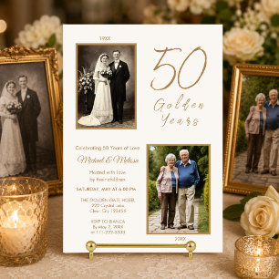 Invitation photo pour les 50 ans de mariage des pa