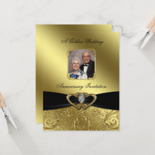 Invitation photo pour les noces d'or