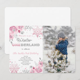 Invitation photo pour premier anniversaire Merveil