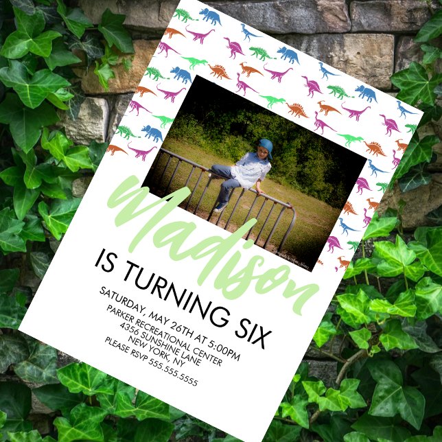 Invitation photo pour une fête d'anniversaire de d (Créateur téléchargé)