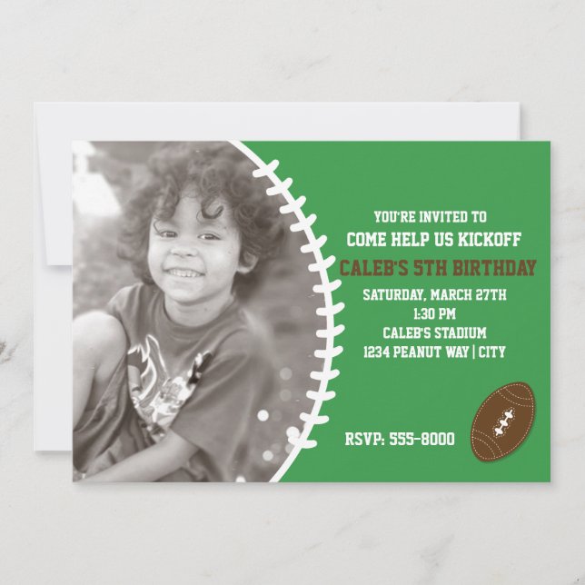Invitation photo pour une fête d'anniversaire de f (Devant)