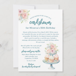 Invitation photo pour une pluie de cartes d'annive