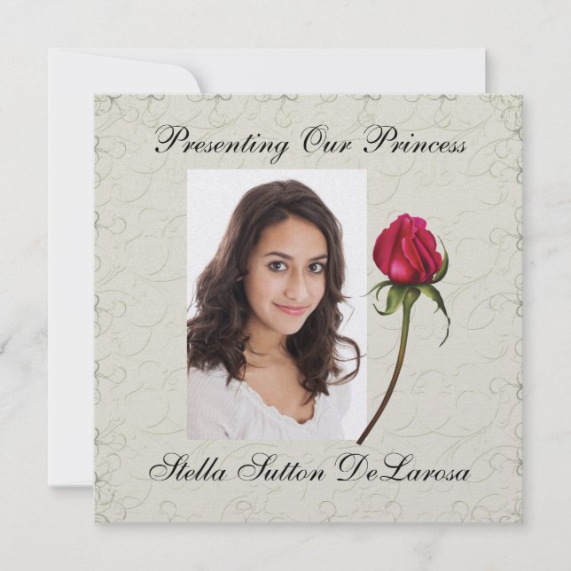 Invitation photo - Princesse, Mariage, Cotillion (Devant)