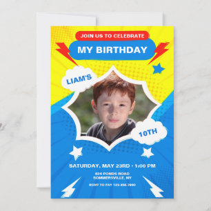 Invitation Photo Puissance Anniversaire