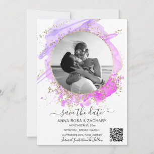 Invitation *~* Photo QR MARIAGE ENREGISTRER LA DATE Site Web 