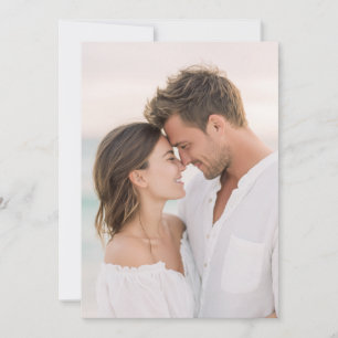 Invitation Photo romantique de plage blanche