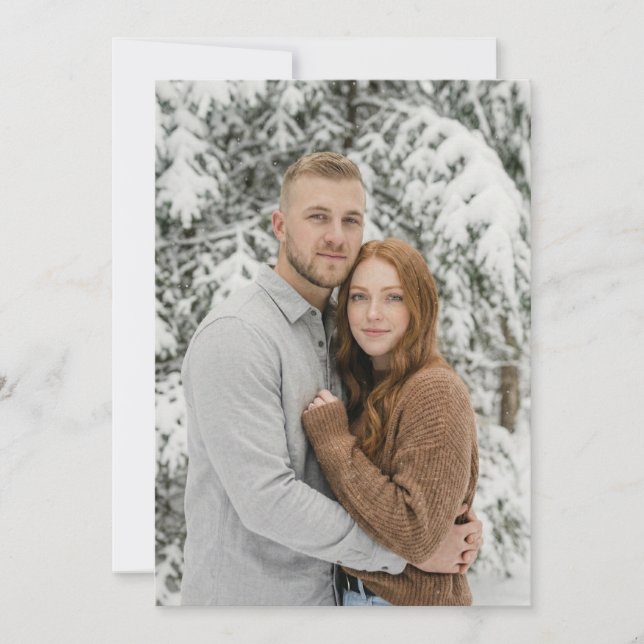 Invitation Photo romantique d'hiver serein (Devant)