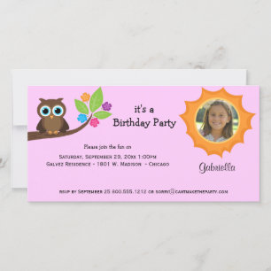 Invitation photo rose Arrière - plan de la fête b