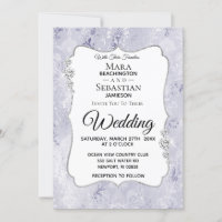 *~* Photo + RSVP + QR Diamant Mariage damassé