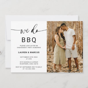 Invitation Photo Russe Nous faisons BBQ Script Engagement Par