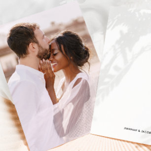 Invitation Photo simple avec Mariage de noms de couples