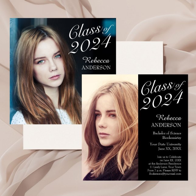 Invitation Photo Simple Elegant Graduation Party (Créateur téléchargé)