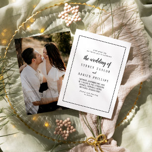 Invitation Photo Simple Minimaliste Le Mariage De Frame