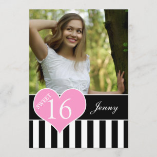 INVITATION PHOTO SWEET SIXTEEN DE FILLE