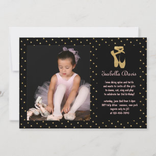 Invitation photo Sweetheart Ballerina
