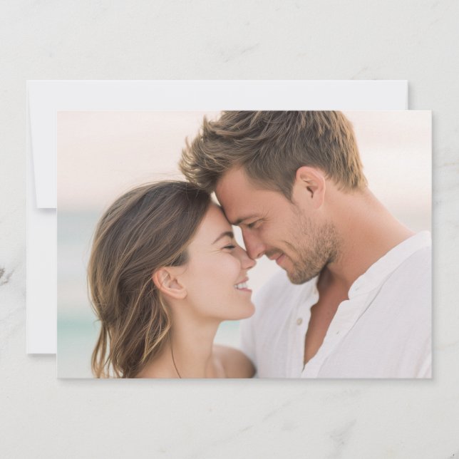 Invitation Photo Tendre et Romantique (Devant)