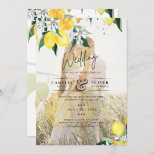 Invitation PHOTO TOUT-EN-1 OVERLAY Mariage de citrons Inviter