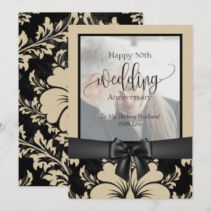 Invitation Photo traditionnel de 50e anniversaire de mariage 
