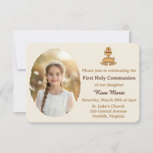 Invitation Photo traditionnel de première communion