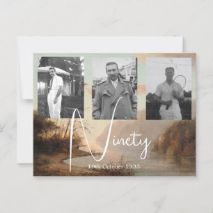 Invitation photo tropicale pour 90e anniversaire 