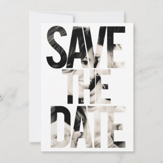 INVITATION PHOTO TYPOGRAPHIQUE MODERNE ENREGISTRER LA DATE