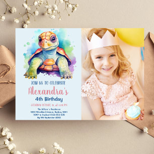 Invitation Photo Under the Sea Ocean Animals Anniversaire