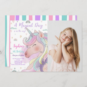 Invitation photo Unicorn