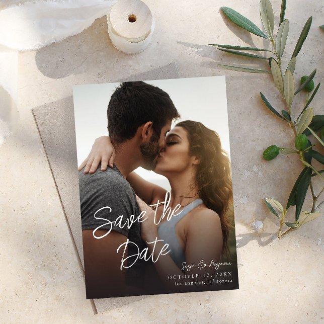 Invitation Photo V MOD Chic 4 LG Enregistrer la date (Créateur téléchargé)