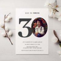 Invitation photo vintage portée 30e anniversaire